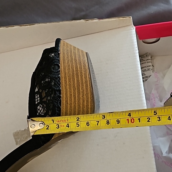 Dream Pairs Silvia High Heel Platform Womens 8 Open Toe Ankle Strap Black - Picture 4 of 10